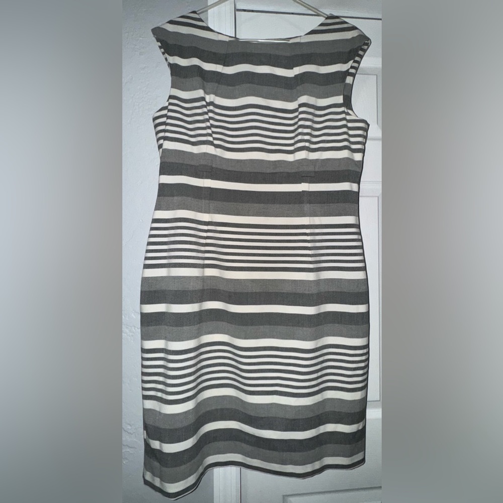 Calvin Klein Striped Sheath Dress Size 14 excellent condition